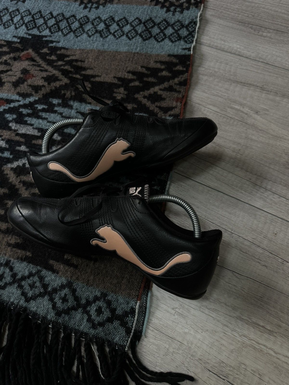 Puma Vintage Black Puma YK2 Leather Japanese Avant Garde Sneakers Size US 8.5 / IT 38.5 - 2 Thumbnail
