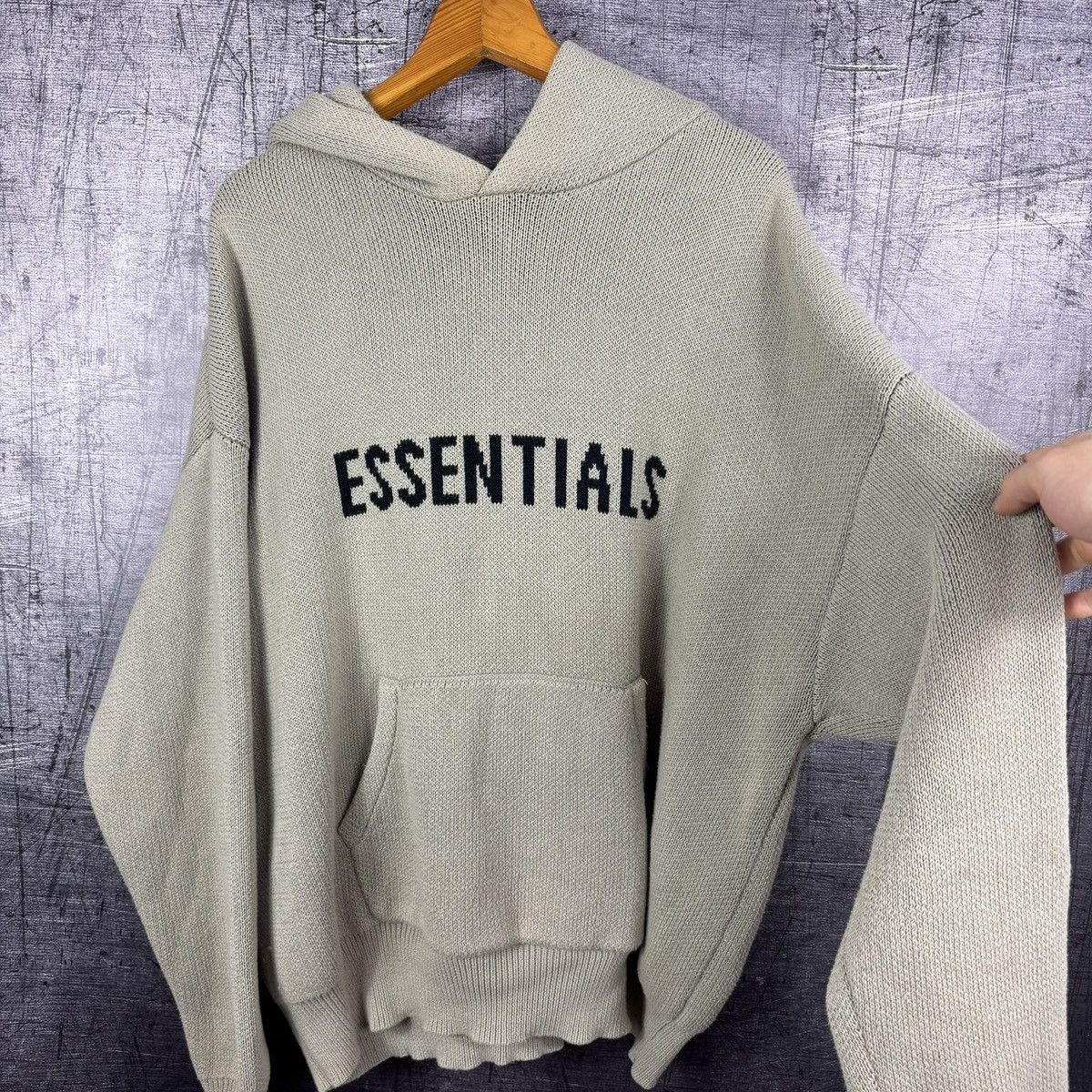 Fear of God Fear of god essentials oversized knit hoodie big logo FOG Size US L / EU 52-54 / 3 - 3 Thumbnail