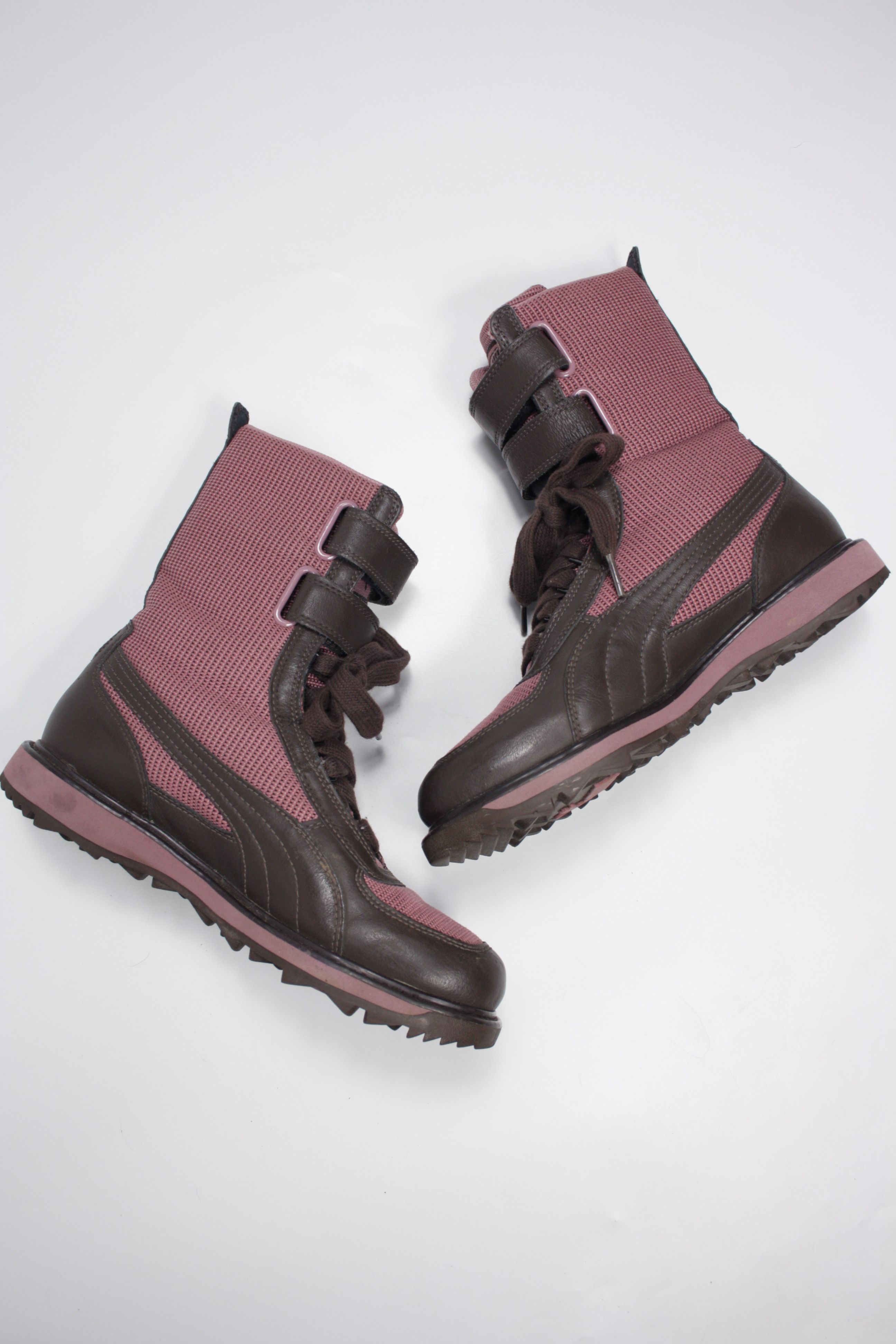 Puma Puma 2000s Vintage Leather Fleece Lined Boots Y2K Size US 6.5 / IT 36.5 - 6 Thumbnail