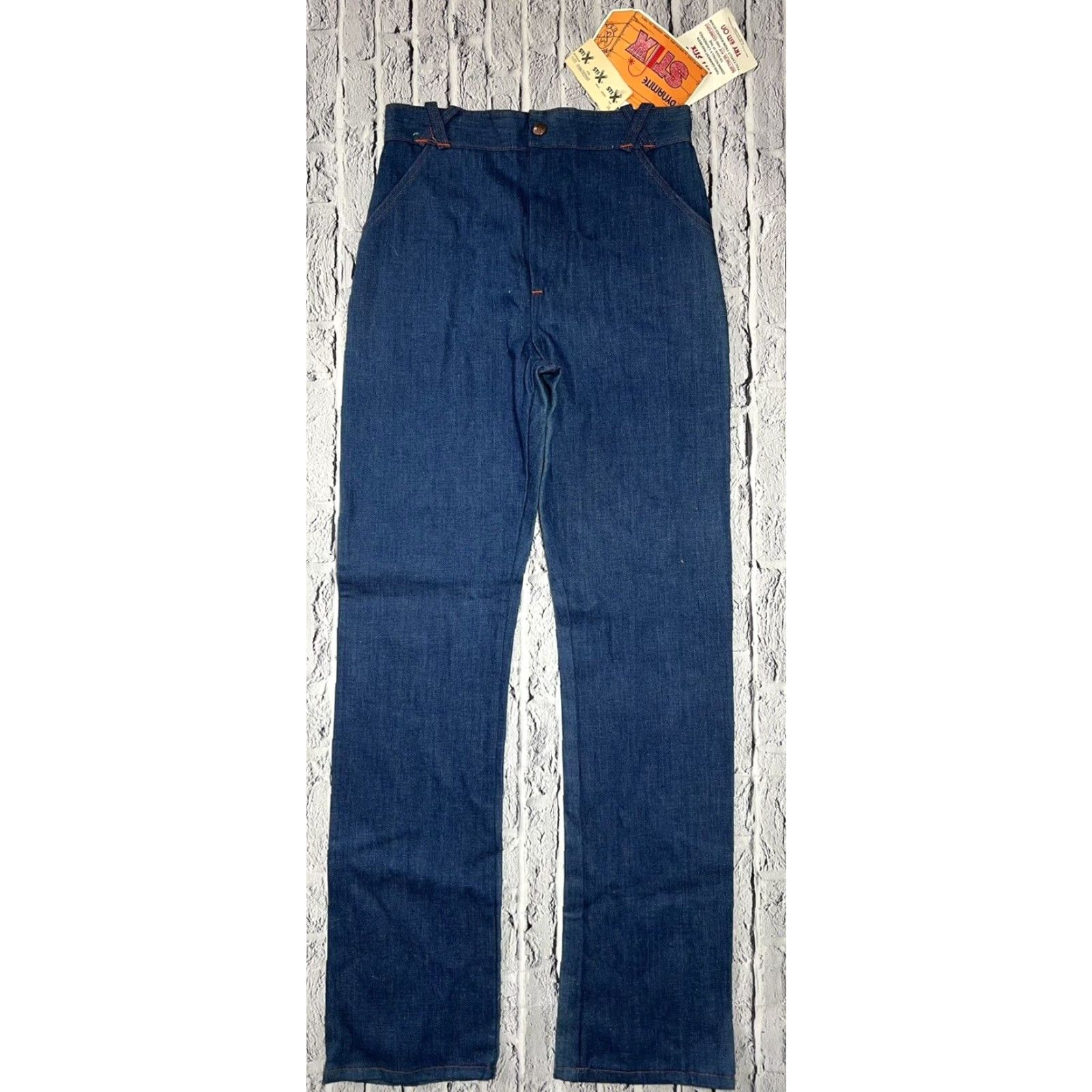 Vintage VINTAGE 70s DYNAMITE STIX Denim Jeans Blue 14 Medium Mens Size 36" / US 14 / IT 50 - 2 Thumbnail