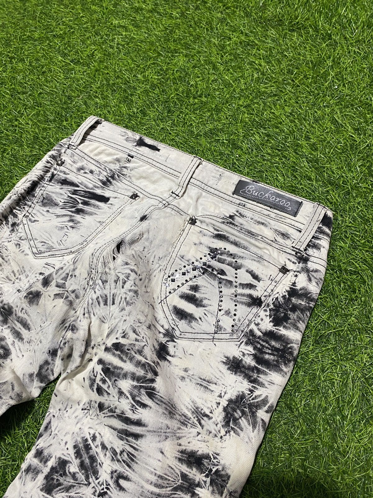 Japanese Brand Acid wash Buckaroo jeans distressed Size US 29 - 7 Thumbnail