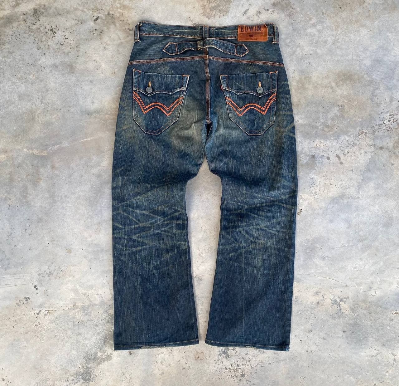 Edwin × Vintage FLARE EDWIN EXCLUSIVE GHOST CLAWMARK BUCKLE BACK BJ03-42 Size US 34 / EU 50 - 8 Thumbnail