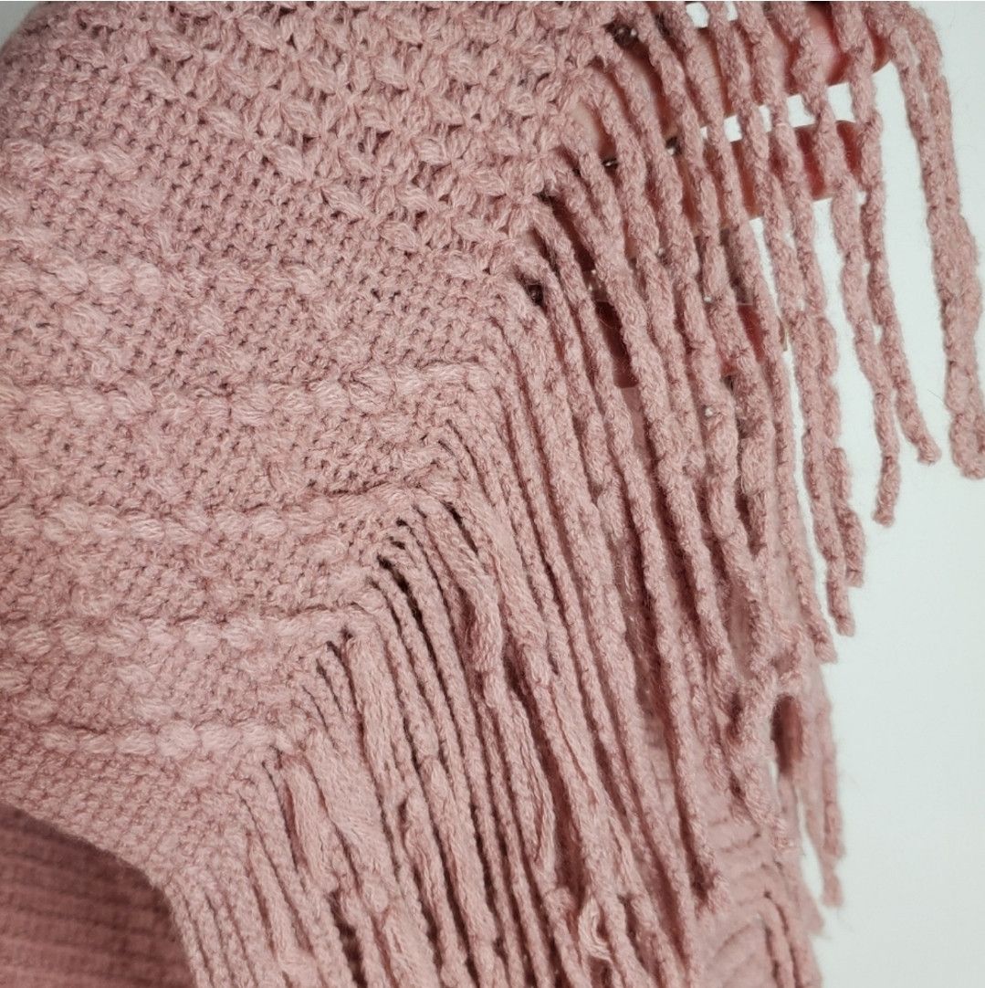 Other Roffe Accessories 56x38" Wrap Blanket Shawl Mauve Pink Knit Size ONE SIZE - 8 Thumbnail