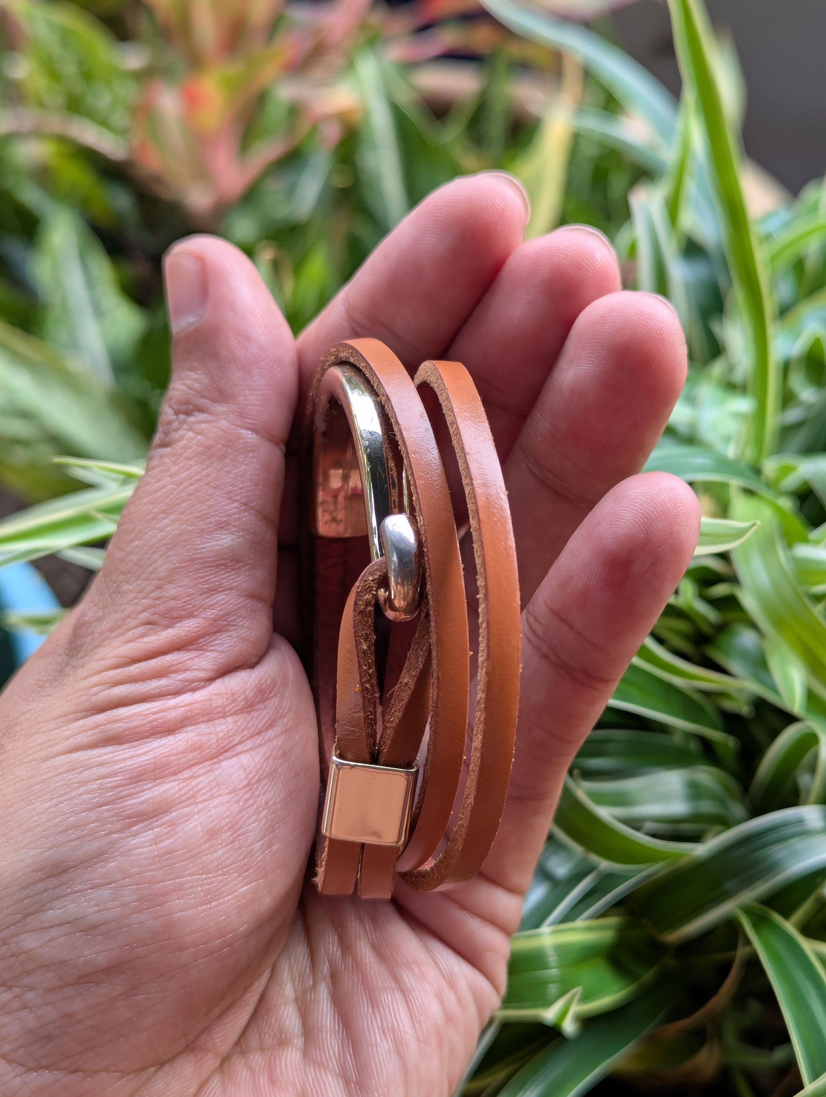 Leather S-hook Double Wrap Leather Bracelet Size ONE SIZE - 6 Thumbnail