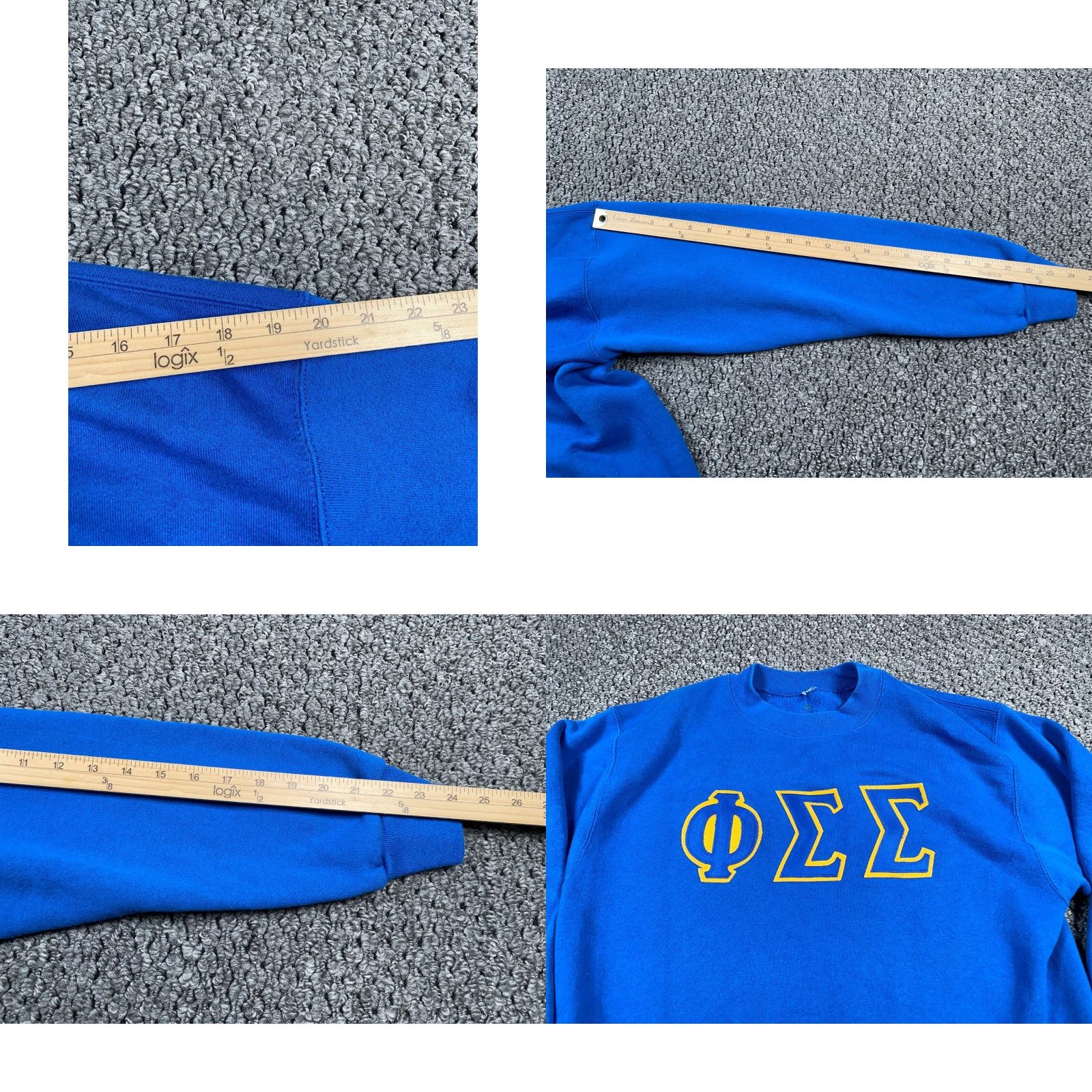 Vintage VINTAGE Phi Sigma Sigma Sweatshirt Adult Large Blue Embroidered College Sorority Size L / US 10 / IT 46 - 8 Thumbnail