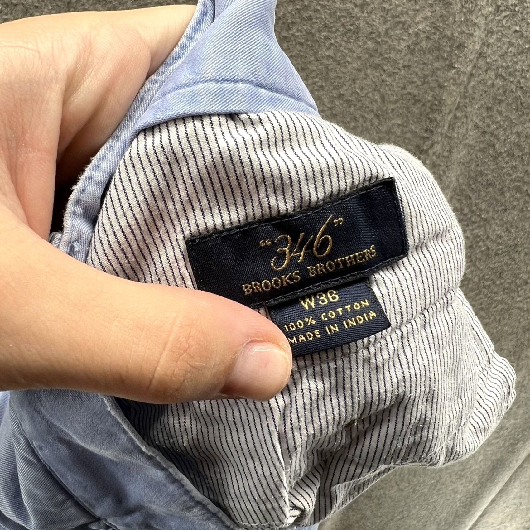 Brooks Brothers Brooks Brothers 346 Shorts Mens 36 Blue Pleated Chino Cotton Casual Summer Size US 36 / EU 52 - 3 Thumbnail