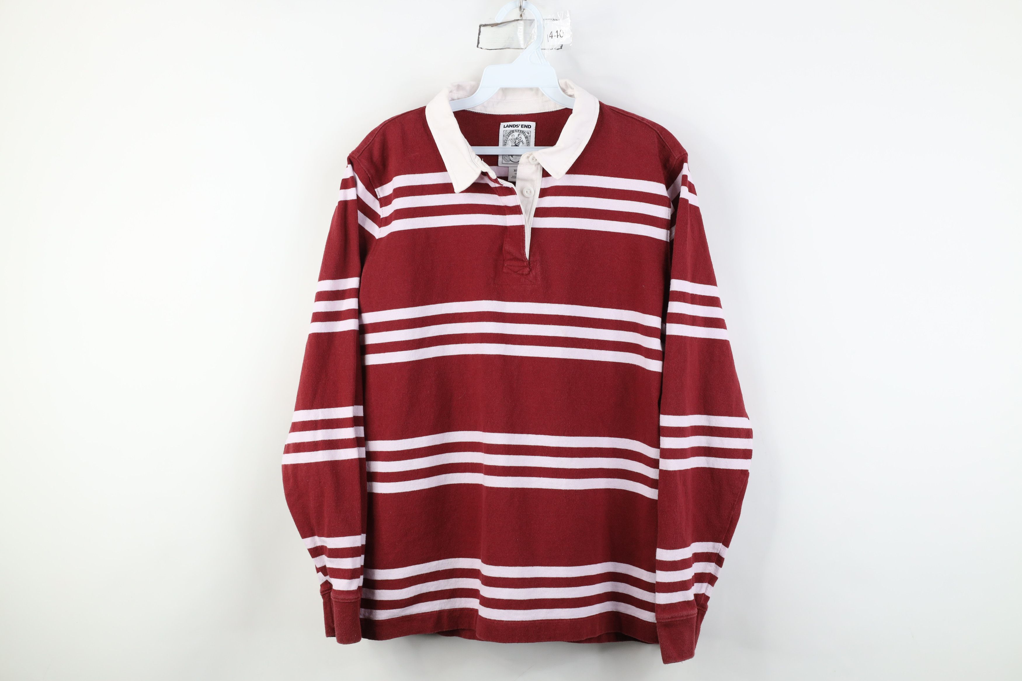 Lands' End Vintage 90s Lands End Heavy Long Sleeve Rugby Polo Shirt Size XL / US 12-14 / IT 48-50 - 1 Thumbnail