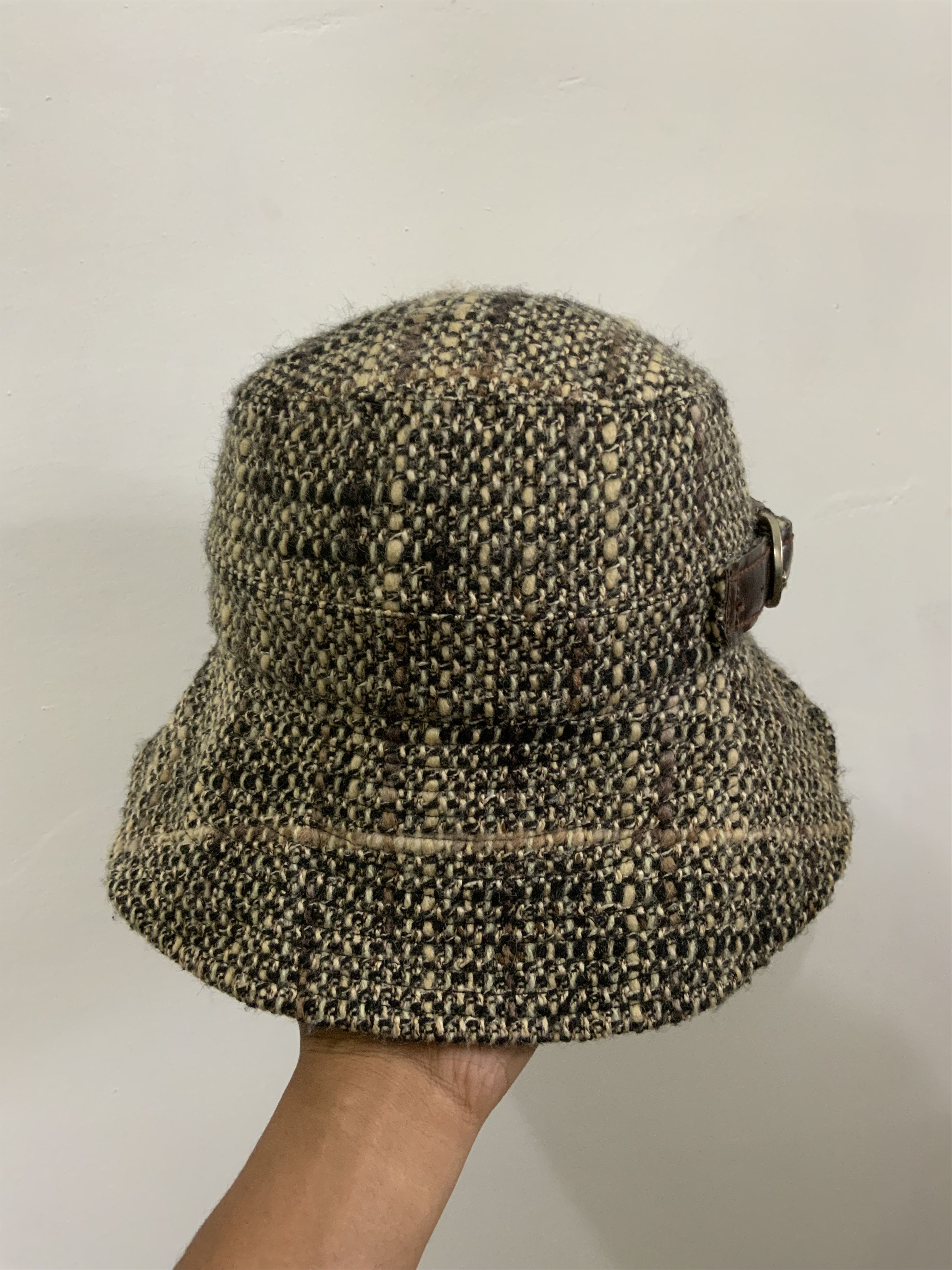 Japanese Brand Na Mi Ka Houndstooth Wool Hat Size ONE SIZE - 5 Thumbnail