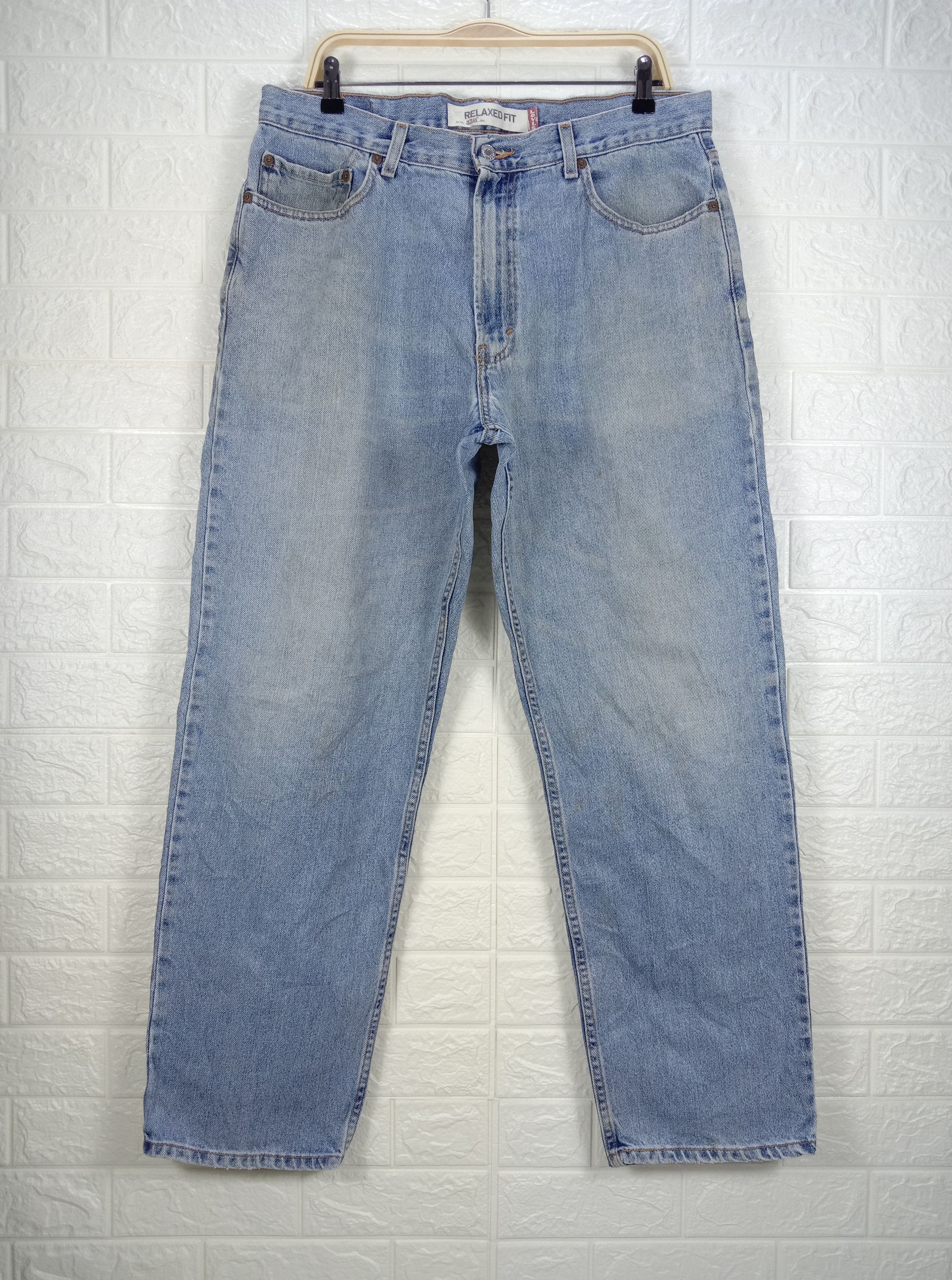 Image of Levis x Levis Vintage Clothing Vintage Levi's 550 Jeans Light Wash Relaxed Fit Denim in Blue (Size 