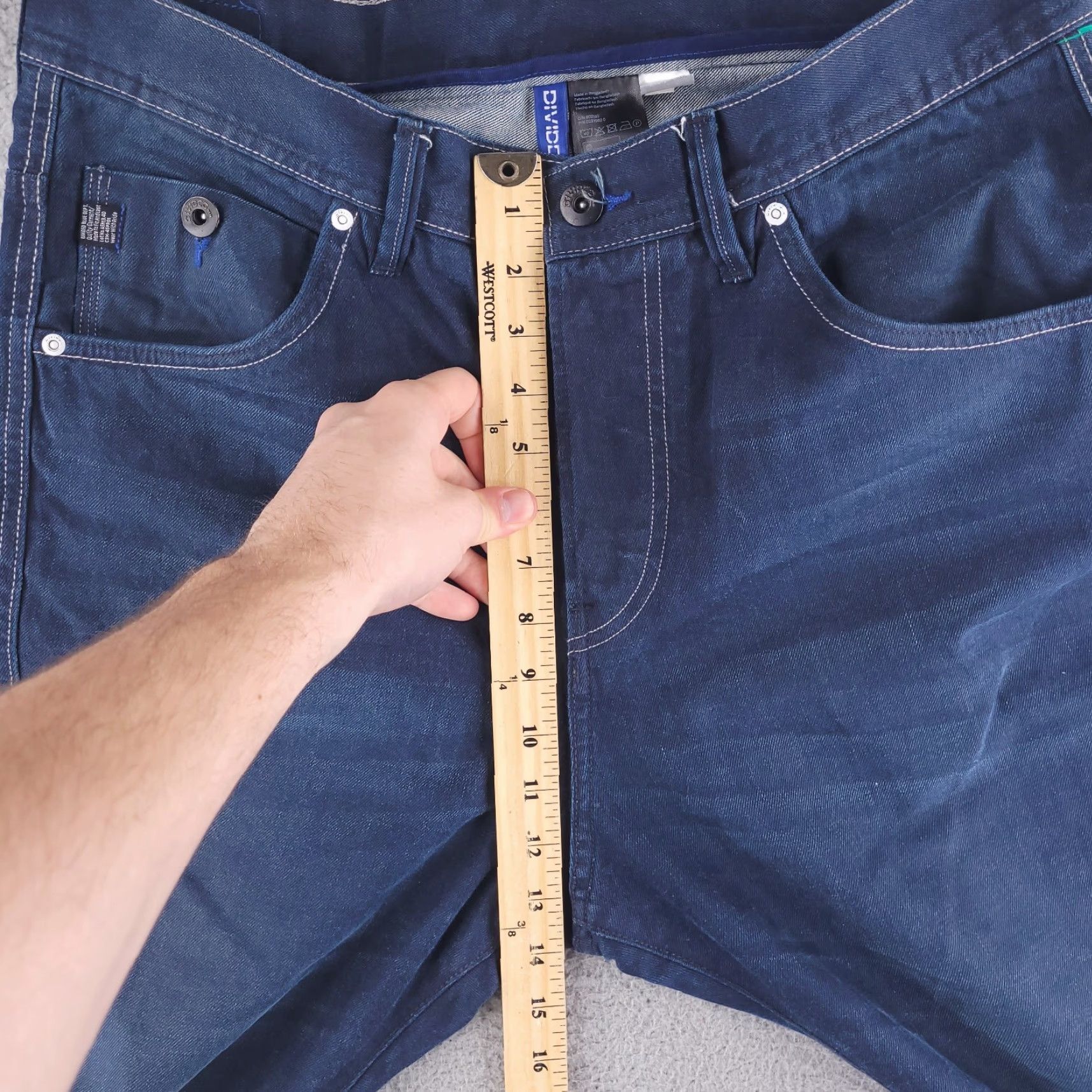 H&M H&M Jeans Mens 34x29 High Waisted Slim Dark Denim Shirt? Size US 34 / EU 50 - 6 Thumbnail