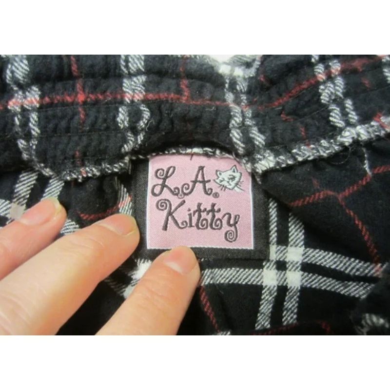 Vintage Y2K Grunge Plaid Mini Skirt Black Red White Checkered XL Size 36" / US 14 / IT 50 - 5 Thumbnail