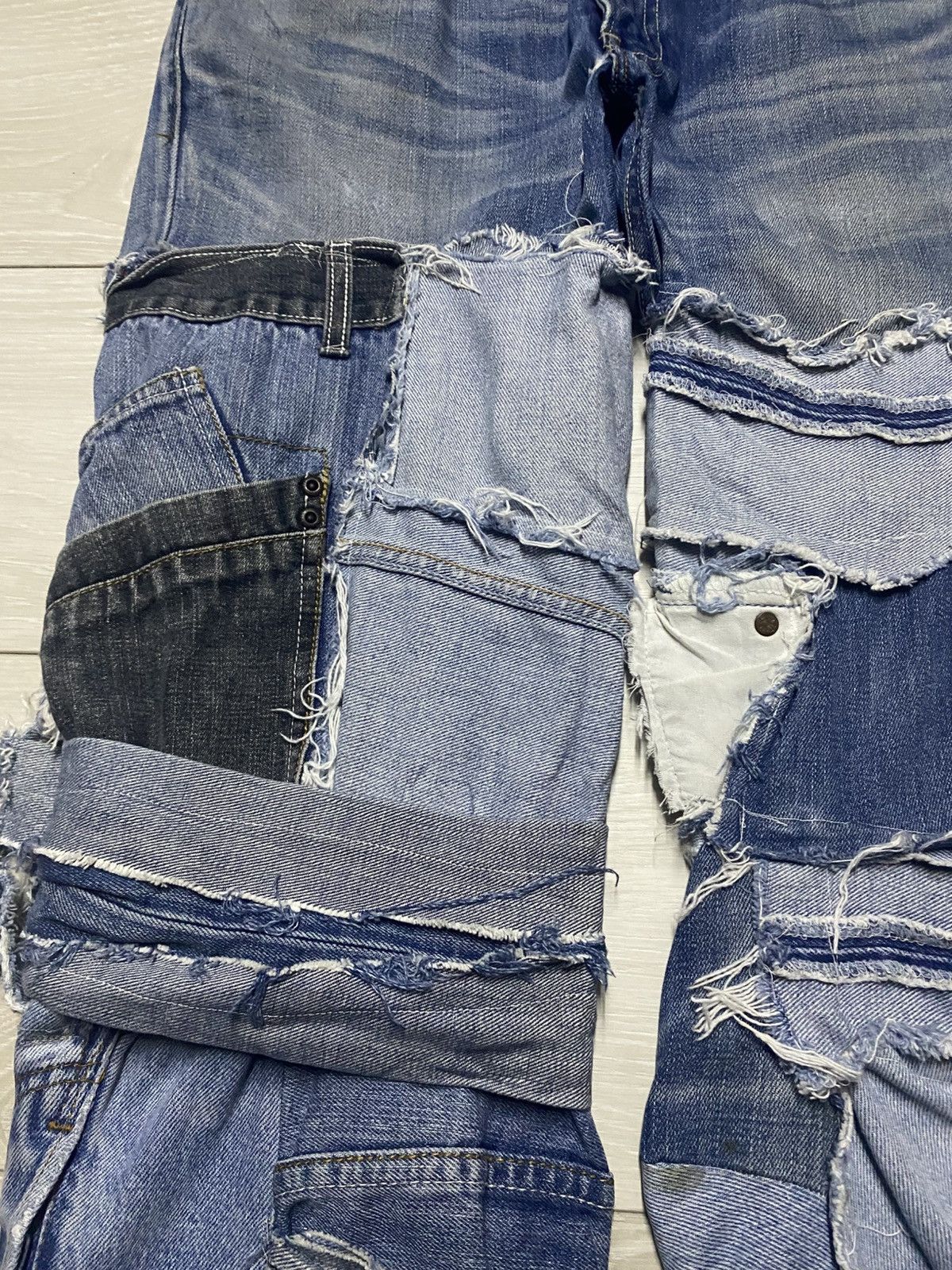Levi's Crazy Levis 502 Sashiko Bro Patches Custom Jeans Size US 32 / EU 48 - 7 Thumbnail