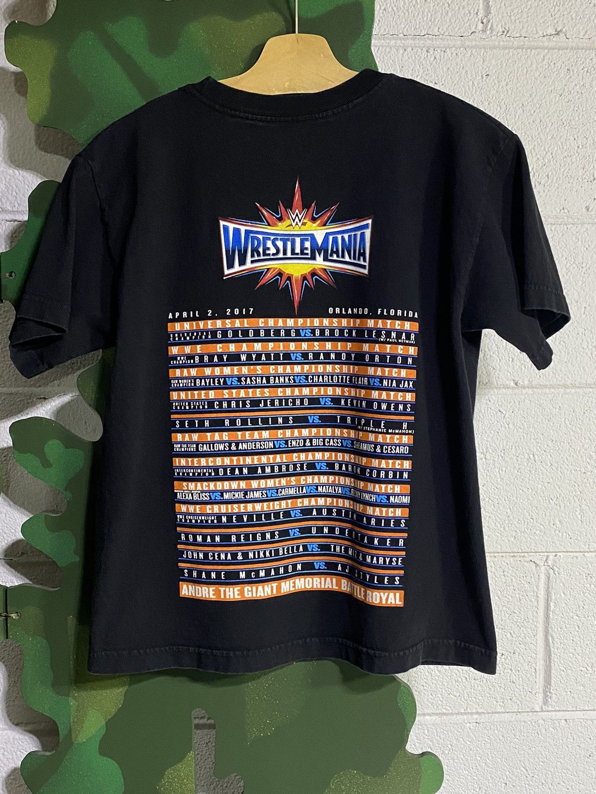Vintage × WWE Wrestlemania 2017 (Orlando, FL) t shirt (sz Boys L) Size US S / EU 44-46 / 1 - 2 Thumbnail