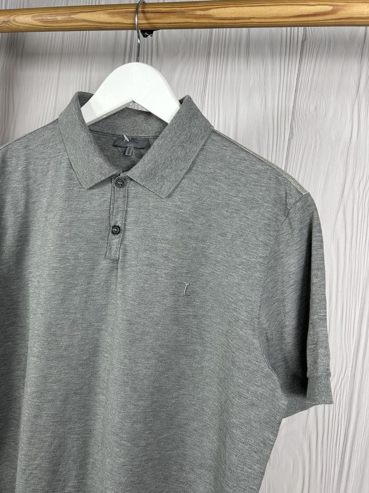 Lanvin LANVIN Made In Italy 2 Buttons Embroidered Logo Polo Size L Size US L / EU 52-54 / 3 - 3 Thumbnail