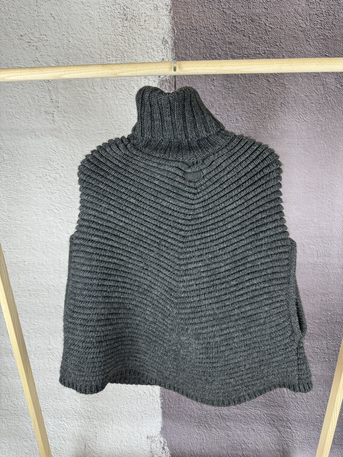 Diesel Diesel avant garde vintage grey turtleneck poncho sweater Size S / US 4 / IT 40 - 11 Thumbnail