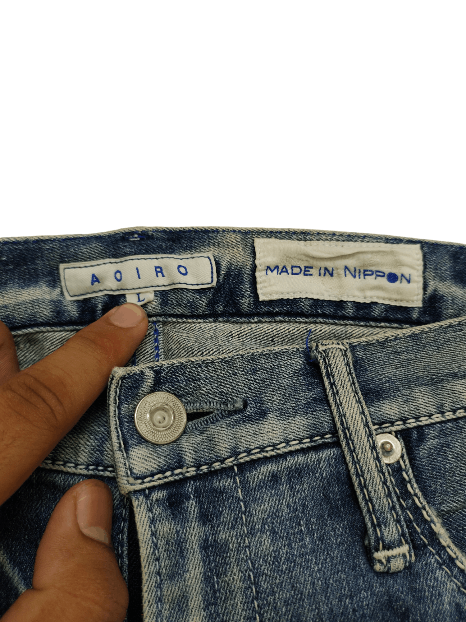 semanticdesign Vintage Y2k Aoiro Japan Distress Faded Skinny Denim Pants Size US 32 / EU 48 - 18 Thumbnail