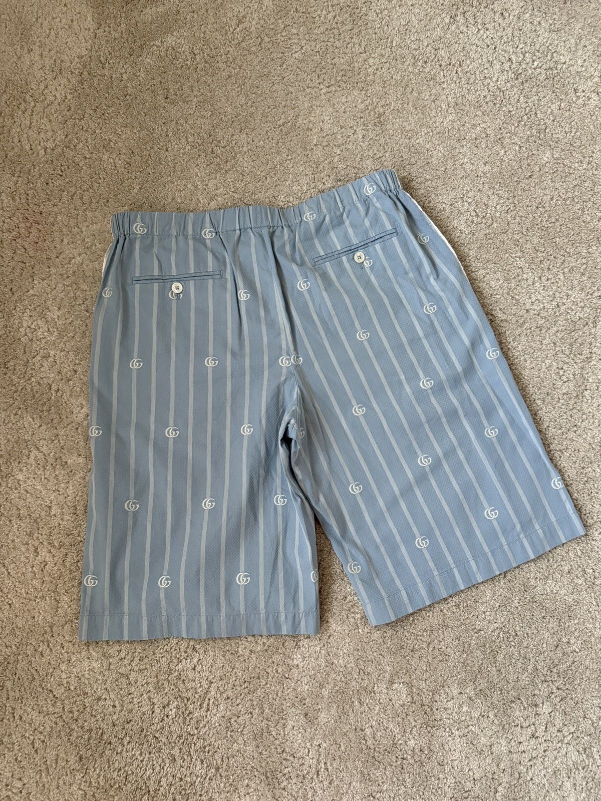 Gucci Gucci Striped GG Logo Shorts Size US 36 / EU 52 - 2 Thumbnail