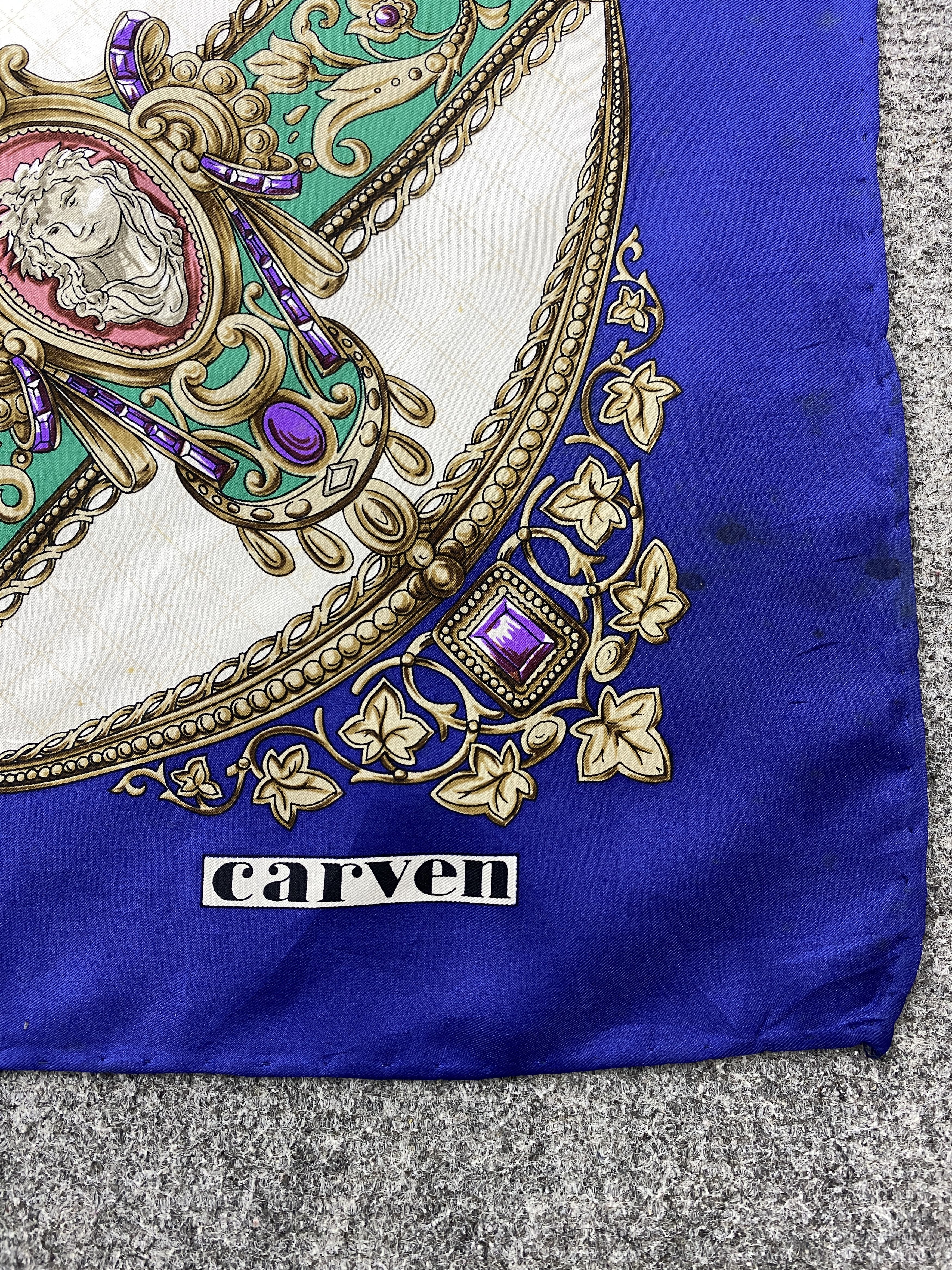 Carven Vintage Carven Paris Silk Scarf / Babushka SN0141 Size ONE SIZE - 5 Thumbnail