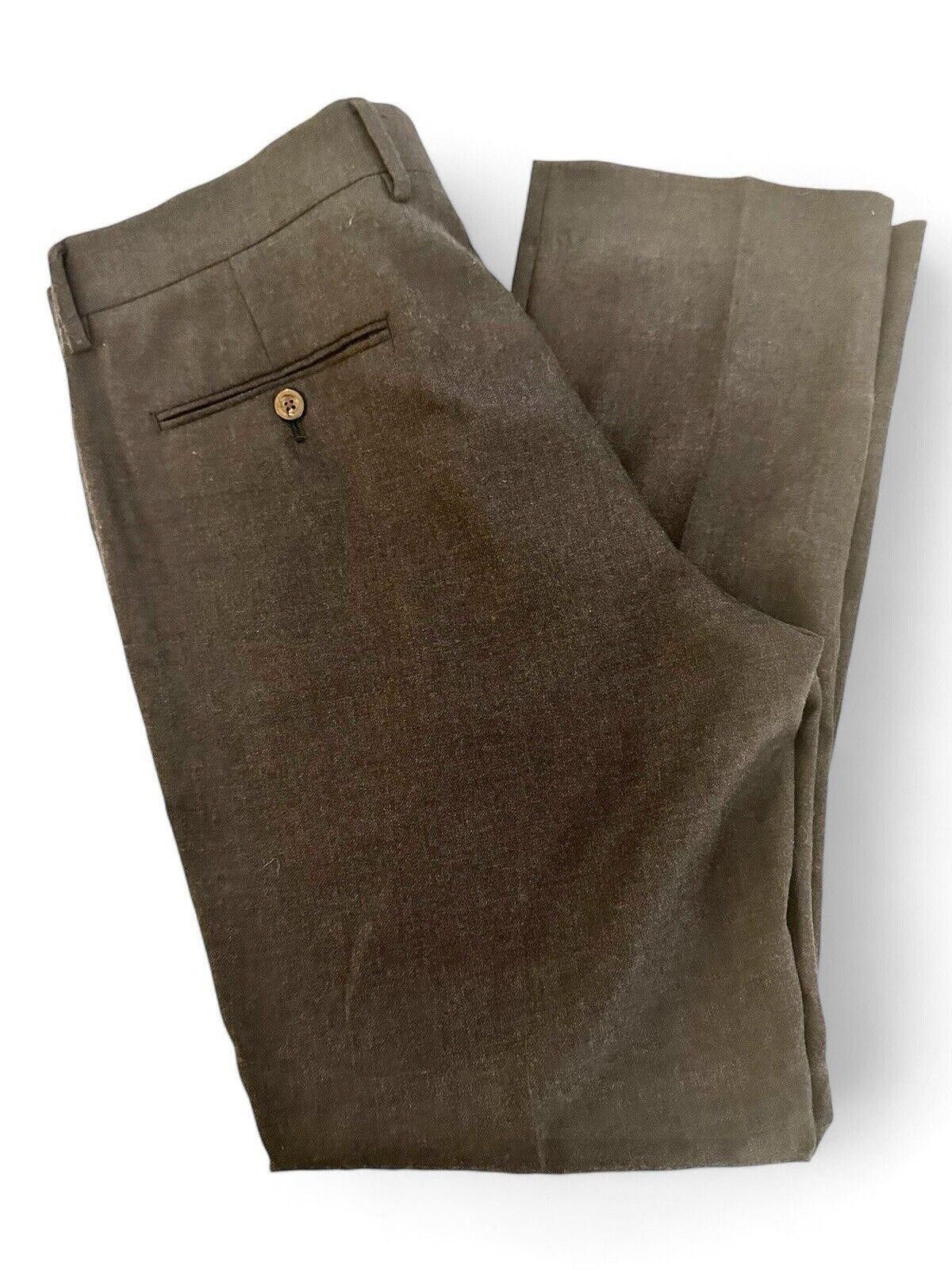J.Crew J. CREW Bowery Slim Fit 100% Wool Navy Dress Pants Size US 34 / EU 50 - 4 Thumbnail