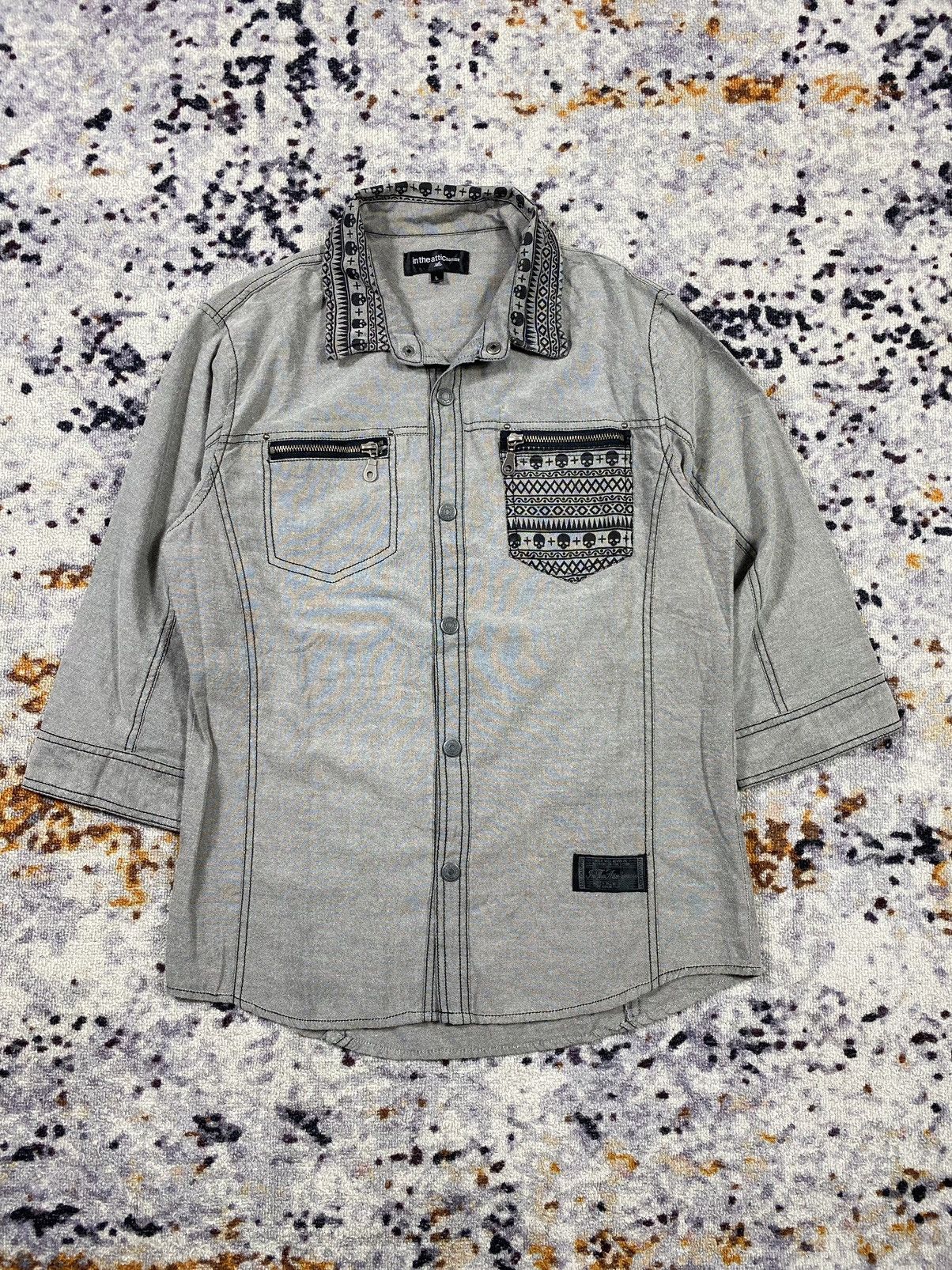 In The Attic In the attic homme skull ziper western style Shirt Size US L / EU 52-54 / 3 - 1 Thumbnail