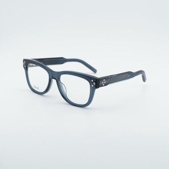 Dior Dior CD DIAMONDO S1I 3000 Eyeglasses Blue 54mm Square Frame Size ONE SIZE - 10 Thumbnail