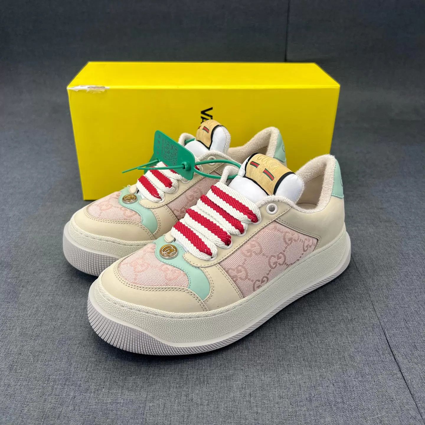 Gucci GUCCI women's rice powder shoes size 36 99 new Size US 5.5 / IT 35.5 - 1 Thumbnail