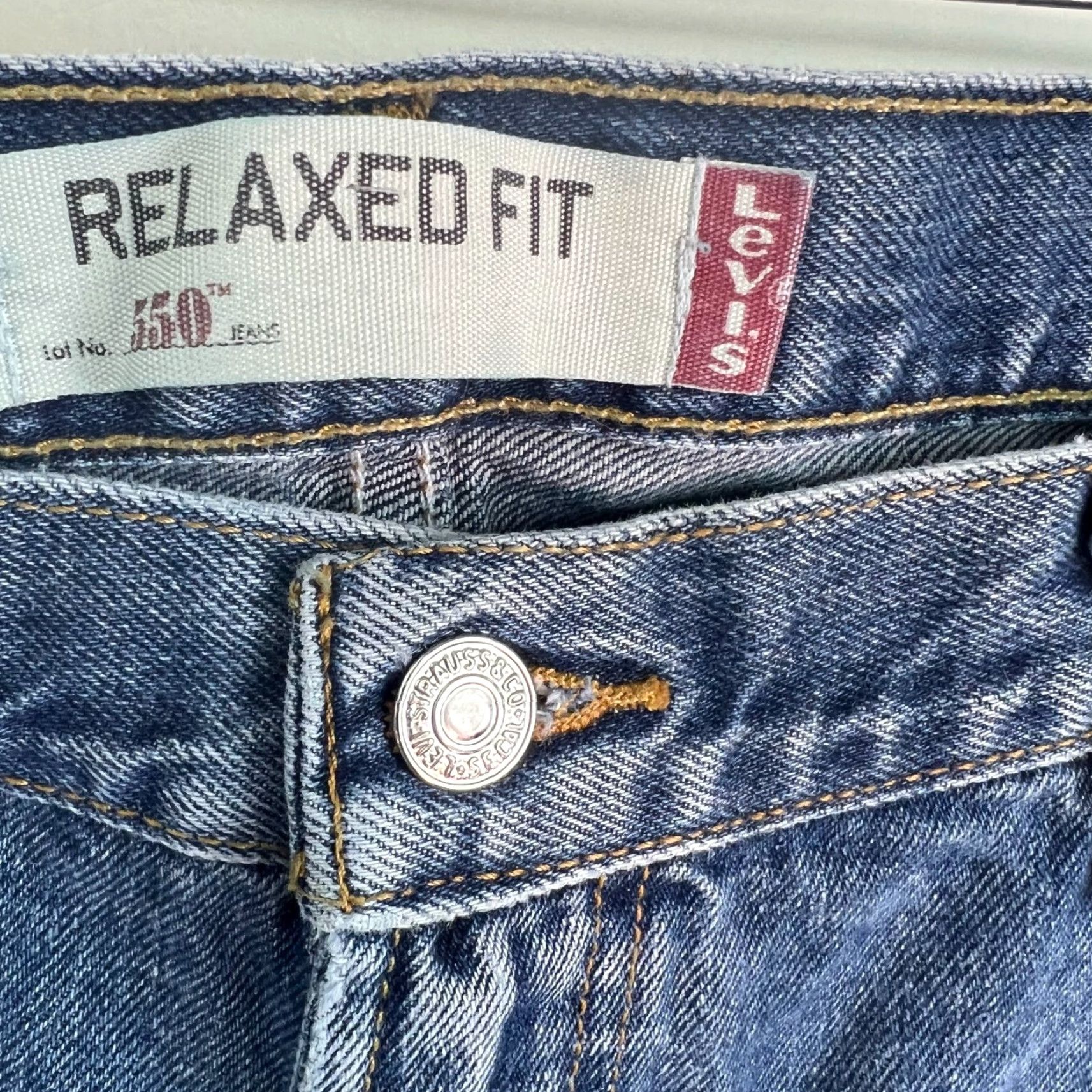 Levi's Levi's Jeans 550 Relaxed Fit Denim Blue Straight Leg 42 Men's Regular 42X30 Red Tag Size US 42 / EU 58 - 3 Thumbnail