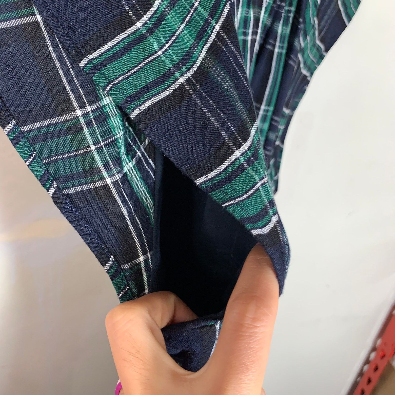 Loft LOFT Dress Blue Green Plaid Short Sleeve Size 2 Size XS / US 0-2 / IT 36-38 - 7 Thumbnail