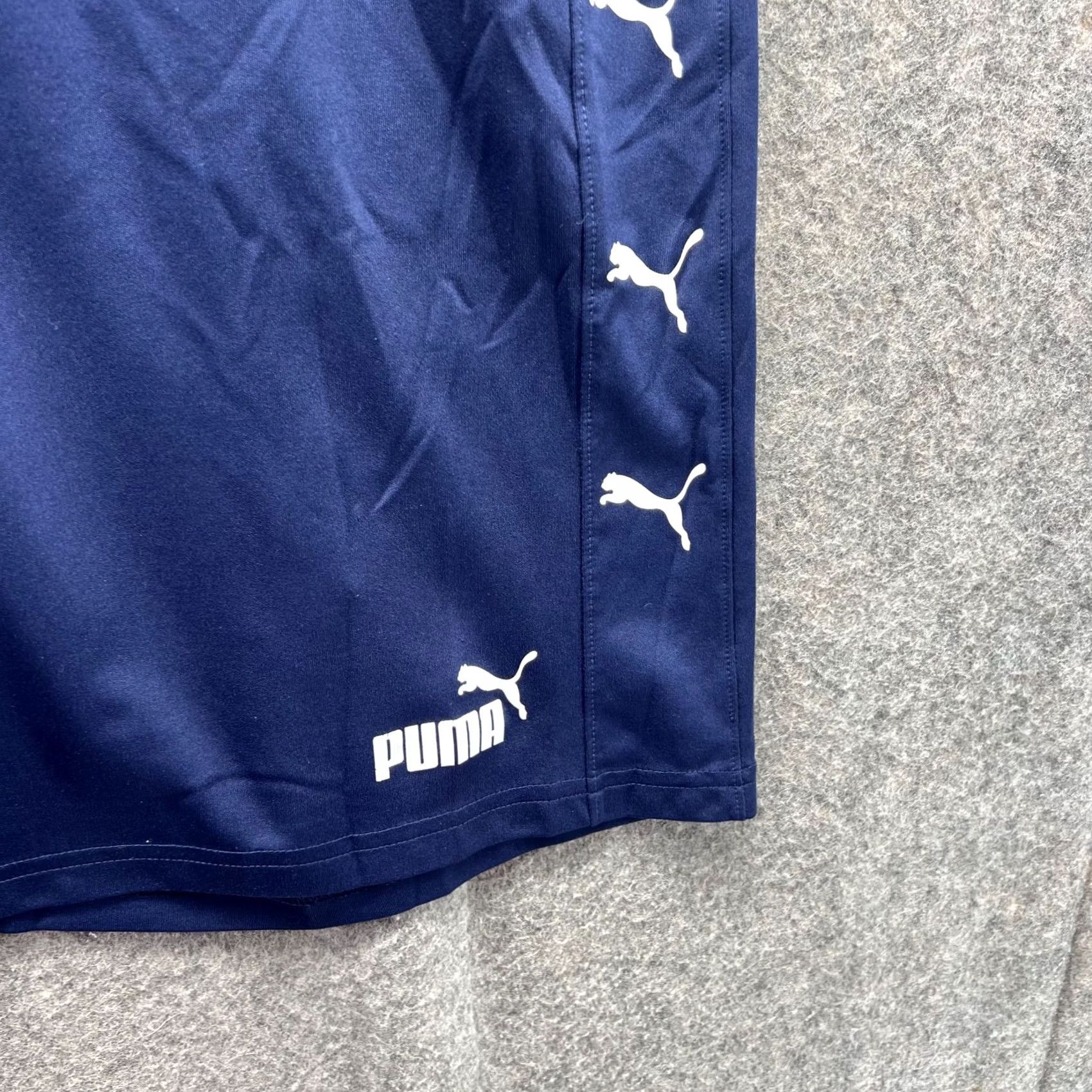 Puma PUMA Shorts Mens XL Blue Athletic Basketball Elastic Waist All over Logo Vtg Size US 36 / EU 52 - 7 Thumbnail