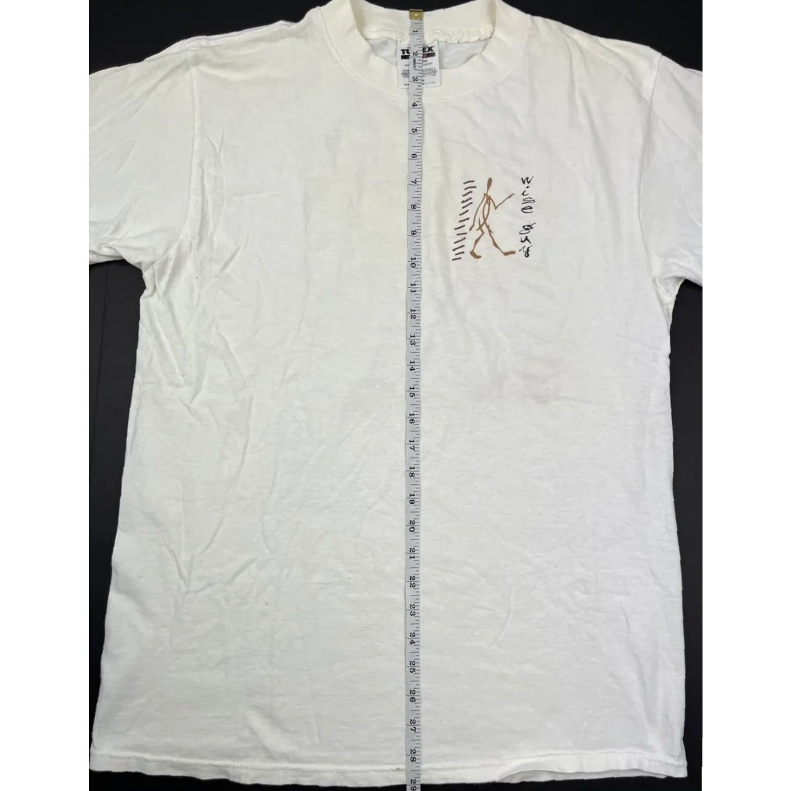 Tultex VINTAGE Tultex 90s T-Shirt Mens L White Graphic Jesus God Religion Walk With The Wise USA Size US L / EU 52-54 / 3 - 6 Thumbnail