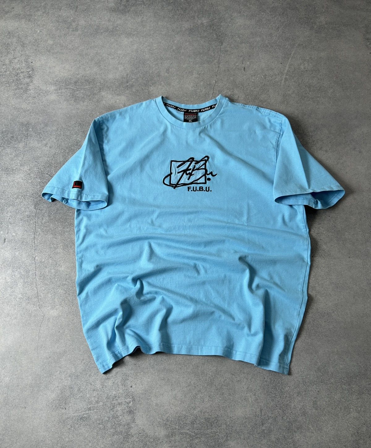 Fubu Vintage Fubu big logo blue shirt mens Size US XL / EU 56 / 4 - 1 Thumbnail