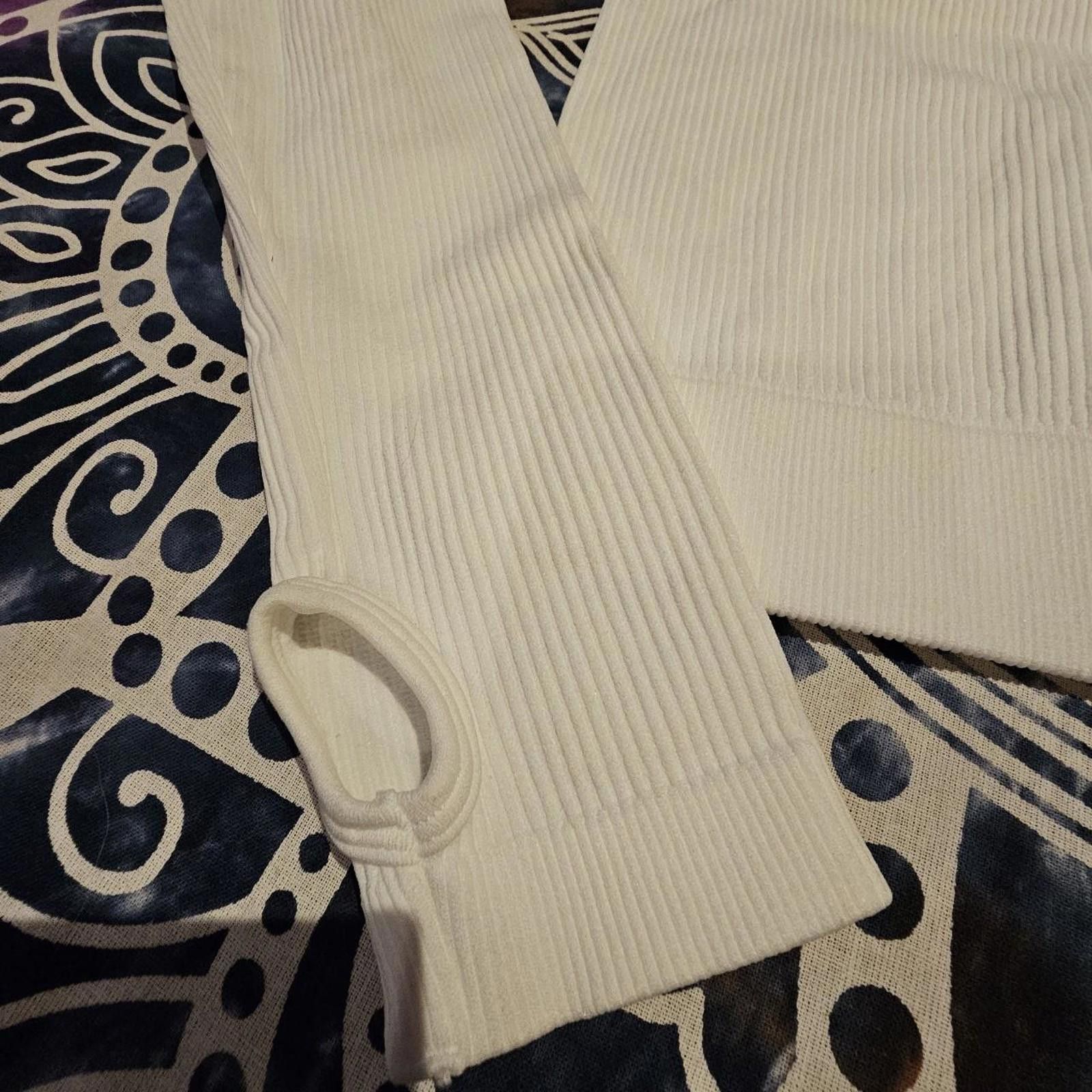 Designer Women's White Quarter Zip Active Domino Shirt Size M / US 6-8 / IT 42-44 - 8 Thumbnail