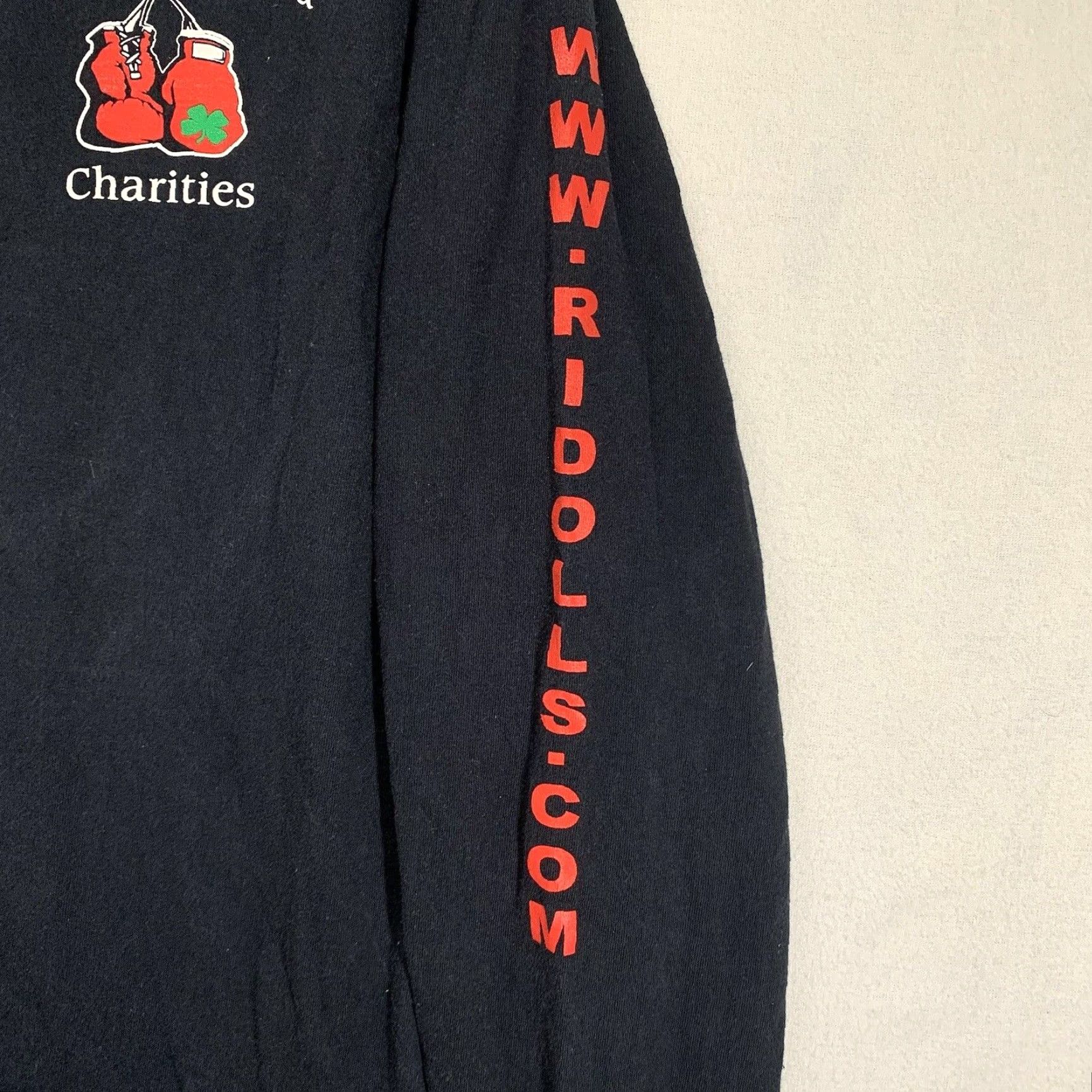 Port & Company VINTAGE Port & Company Mickey Ward Boxing Graphic T-Shirt Long Sleeve Adult Small Black Double-Sided Mens Size US S / EU 44-46 / 1 - 6 Thumbnail