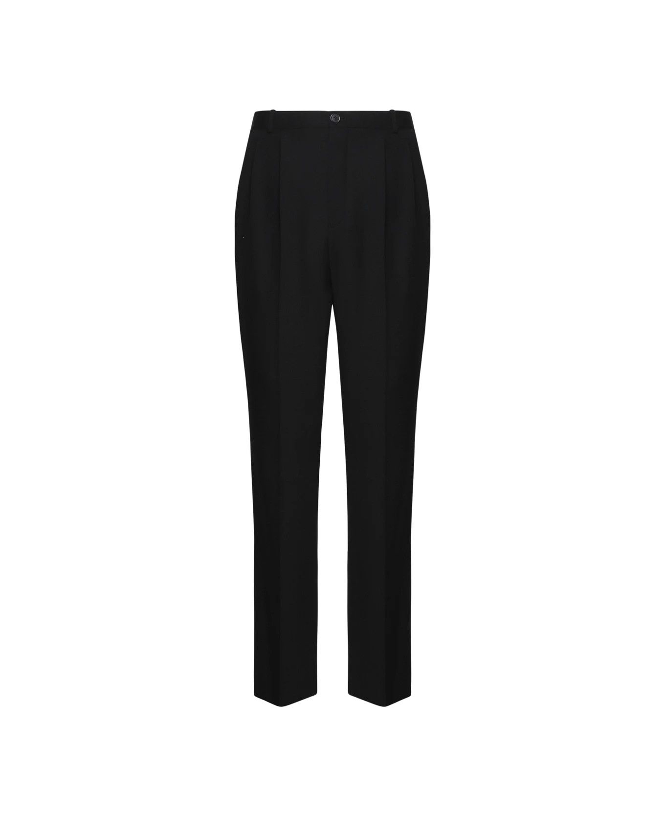 Saint Laurent Paris oc11z0126 737996 Pantalon Grain De Poudre Organ in Nero Size US 34 / EU 50 - 1 Thumbnail