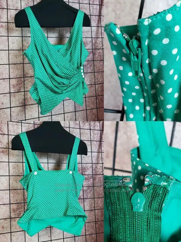 Dior Dior Summer Green Polka Dot Short Top . Size M / US 6-8 / IT 42-44 - 4 Thumbnail