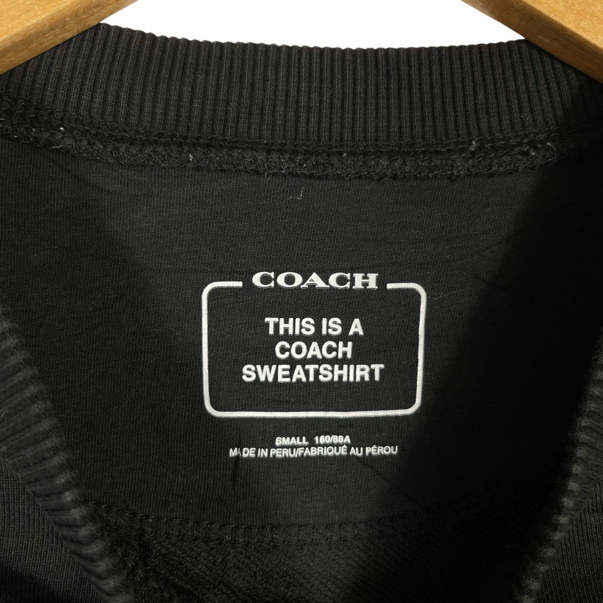 Coach COACH Logo Tape Crewneck Sweatshirt Made in Peru Size S Size US S / EU 44-46 / 1 - 3 Thumbnail