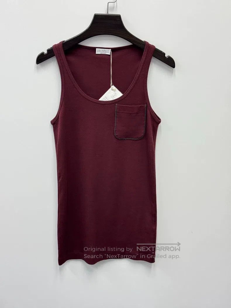 Brunello Cucinelli Brunello Cucinelli Wine Red Vest Size M / US 6-8 / IT 42-44 - 1 Thumbnail