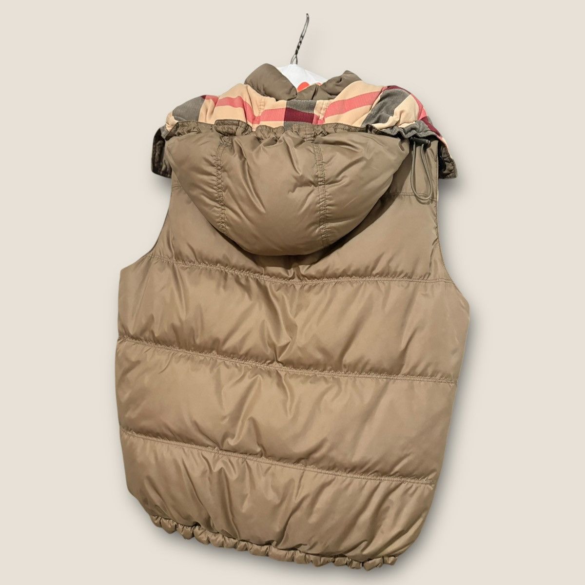 Burberry Reversible Nova Check Puffer Vest Hooded