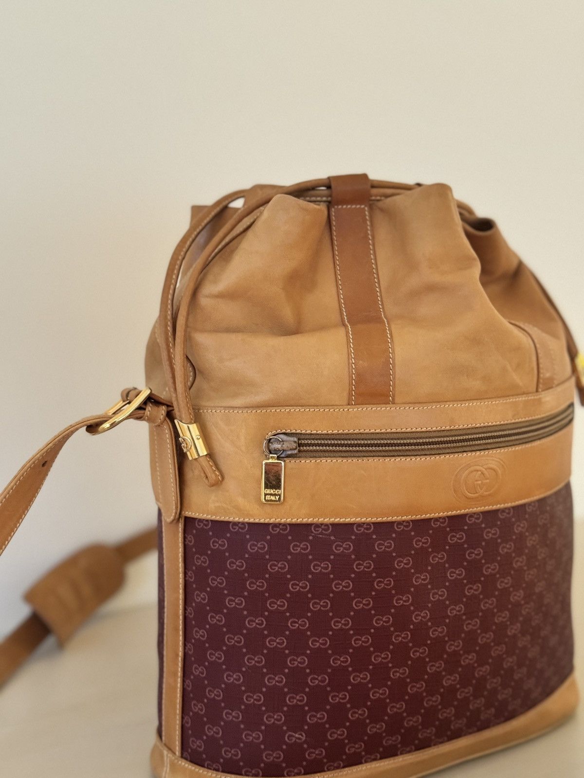 Gucci Vintage Gucci GG Monogram Bucket Bag (80s/90s) Size ONE SIZE - 2 Thumbnail
