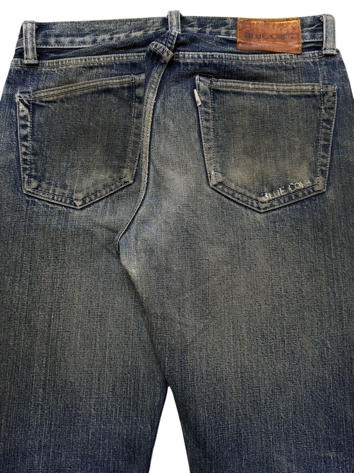 Blue Blue Japan Vintage 90s Japan Blue Corn Selvedge Mud Wash Distressed Size US 30 / EU 46 - 5 Thumbnail