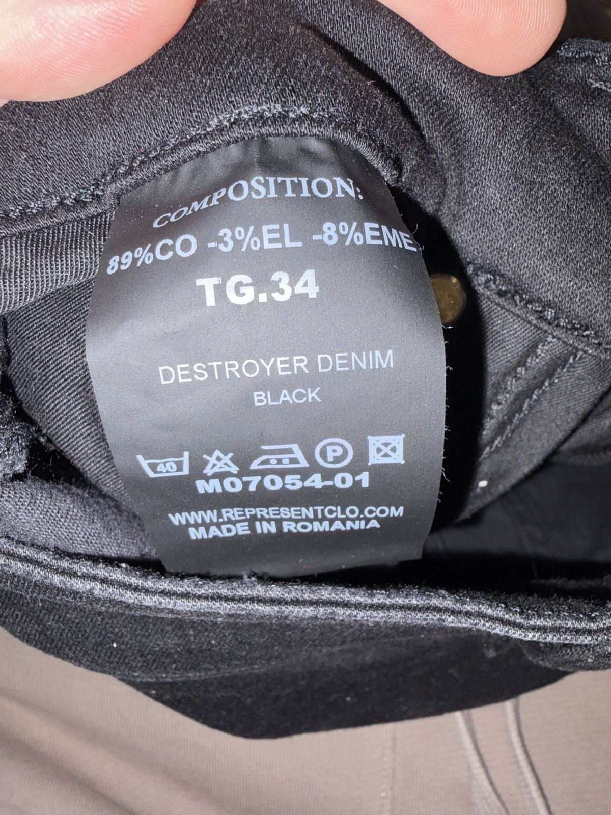 Represent Clo. Represent Stacked black jeans Size US 34 / EU 50 - 3 Thumbnail