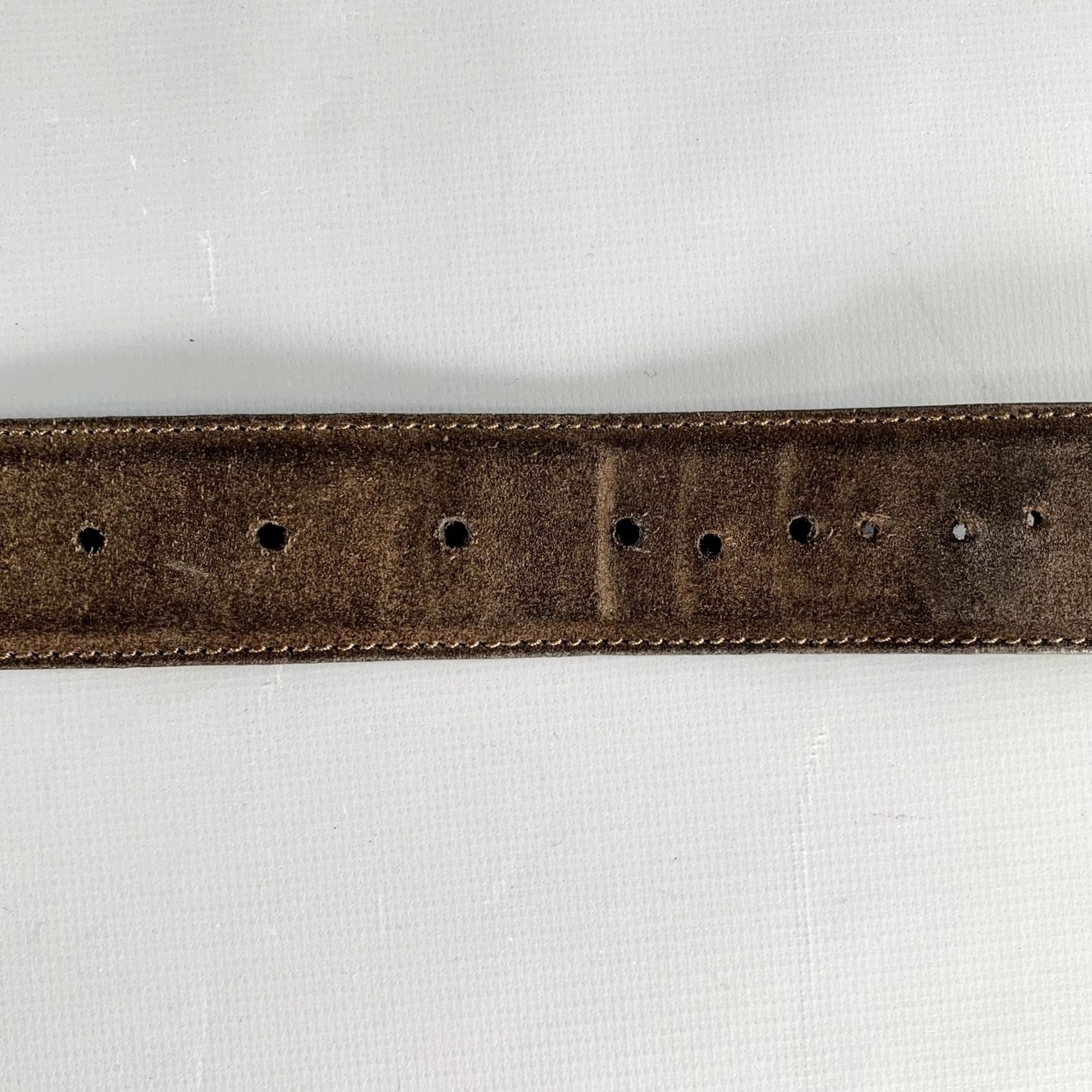 Loro Piana LORO PIANA Belt Dark Brown Silver Suede Belt Size 38 Men Adult Size 38 - 6 Thumbnail