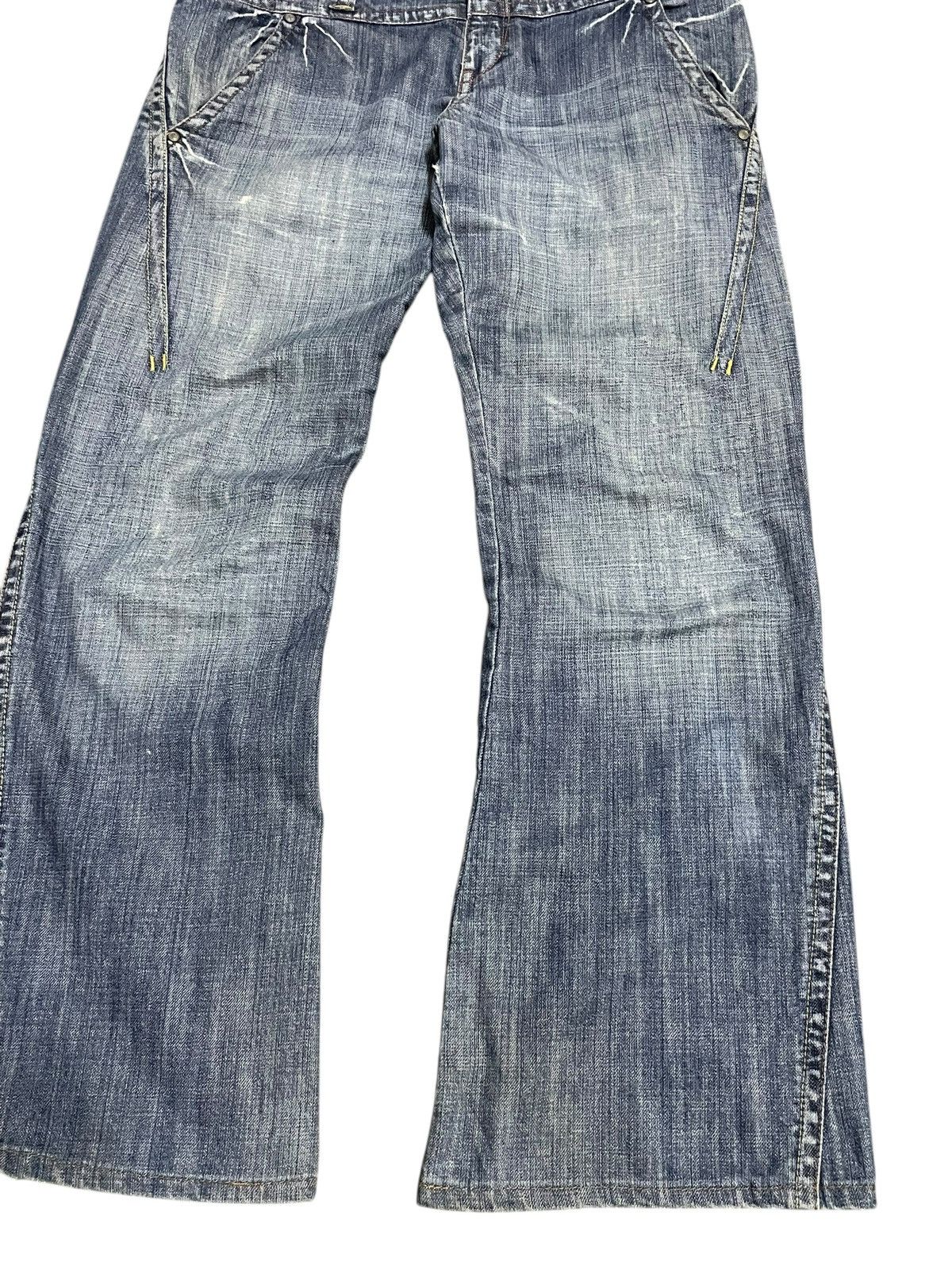 If Six Was Nine Vintage Y2k Genoese Tante Cose Buone Cross Logo Flare Jeans Size US 33 - 5 Thumbnail