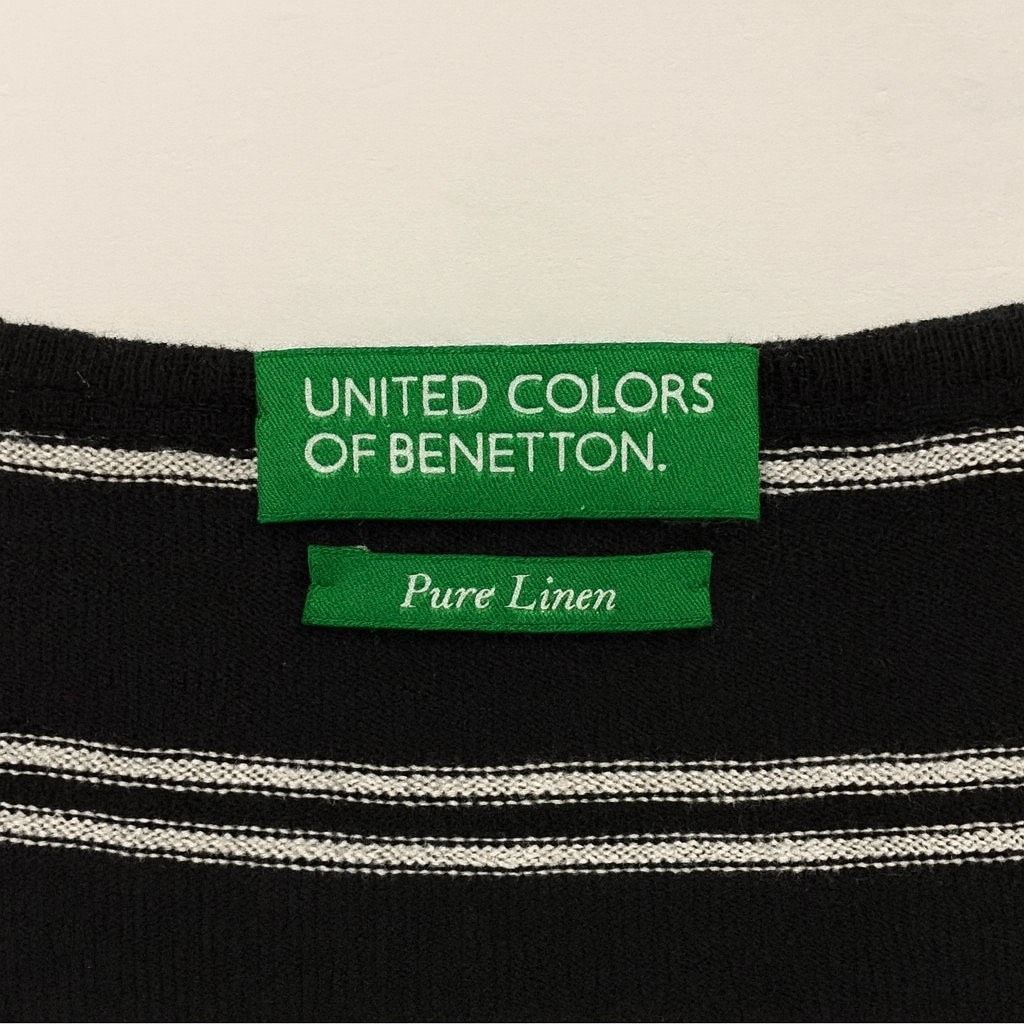 United Colors Of Benetton United Colors of Benetton Linen Striped Top | Navy White | S Size S / US 4 / IT 40 - 5 Thumbnail