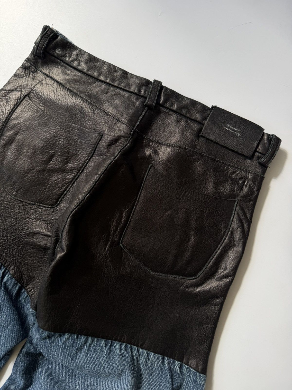 Undercover Undercover Switching Leather Denim Pants Size US 29 - 12 Thumbnail
