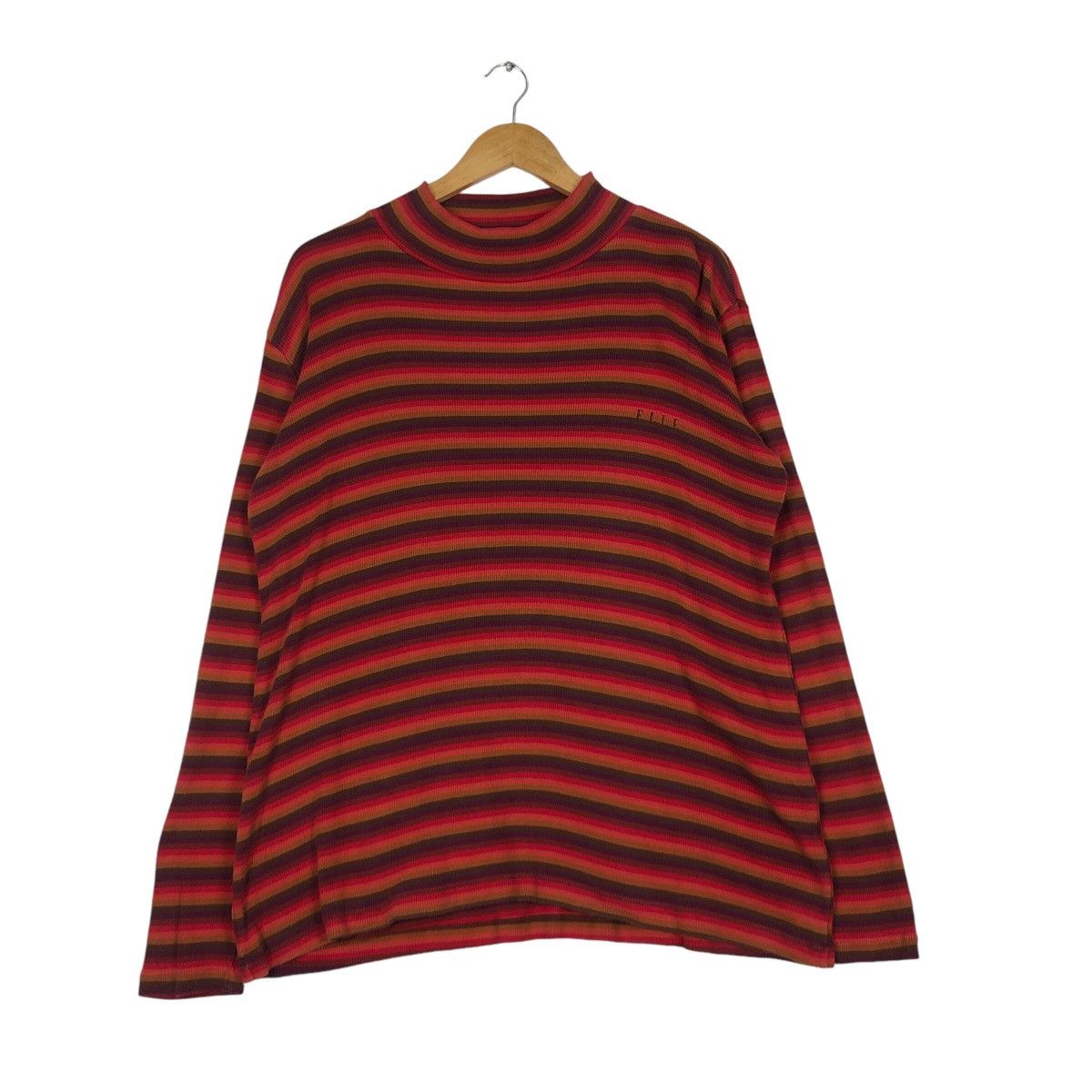 Japanese Brand × Vintage Vintage Elle Striped 90s Jumper Pullover Medium Size US M / EU 48-50 / 2 - 1 Thumbnail