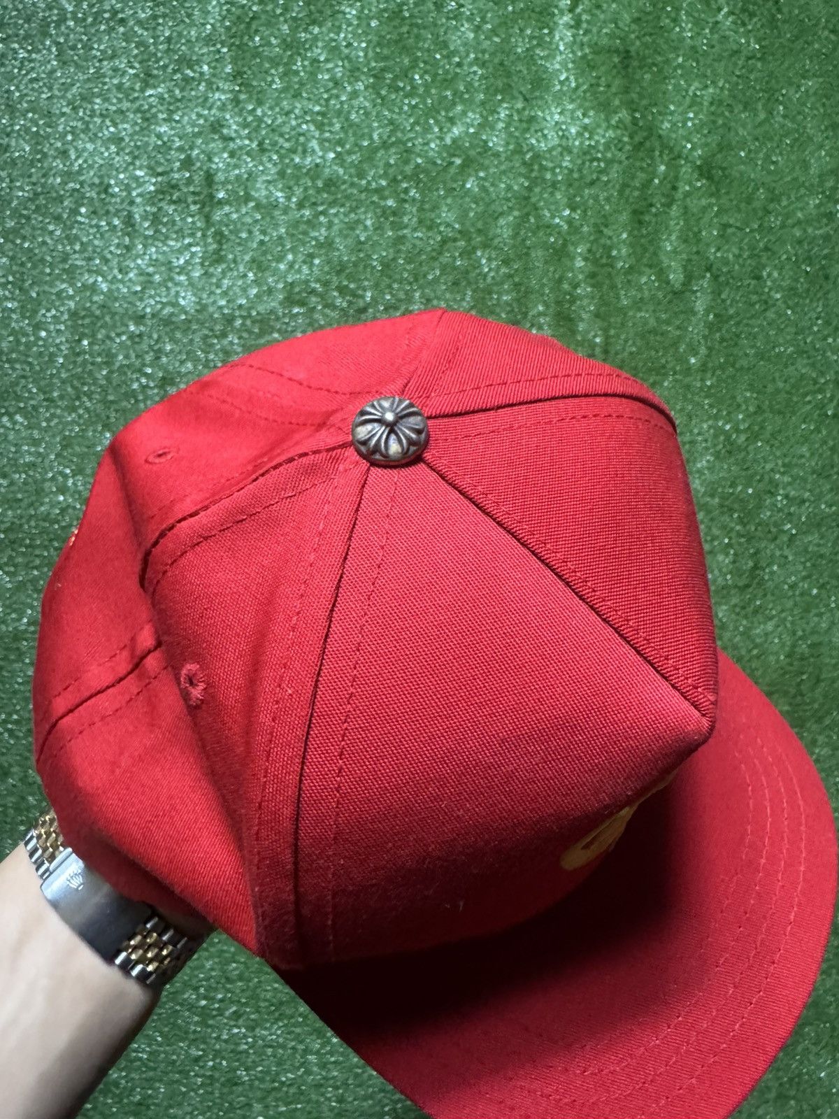 Chrome Hearts Red And Yellow Chrome Hearts Baseball Hat Size ONE SIZE - 2 Thumbnail