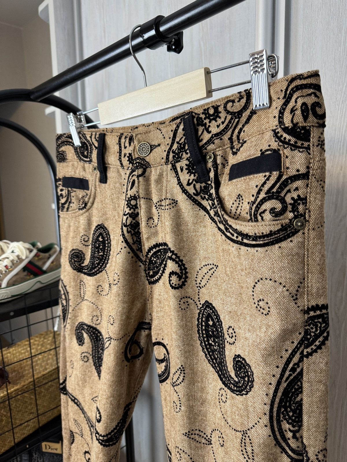 Dolce & Gabbana Dolce & Gabbana luxury paisley monogram pattern pants Size 30" / US 8 / IT 44 - 5 Thumbnail