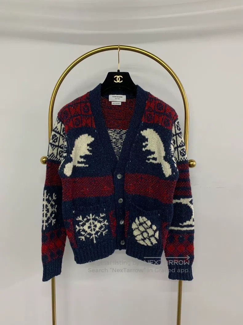 Thom Browne Thom Browne Red, Blue, and White Color Block Printed Wool Size US M / EU 48-50 / 2 - 1 Thumbnail