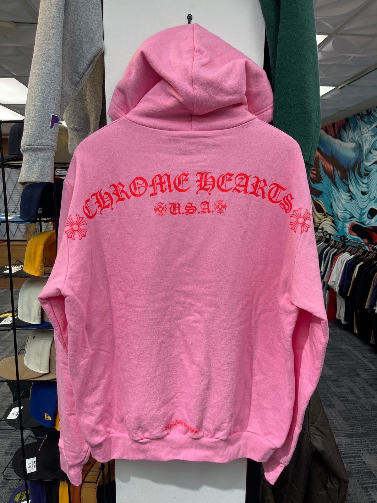 Chrome Hearts New Chrome Hearts Pink Hoodie Size US S / EU 44-46 / 1 - 2 Thumbnail
